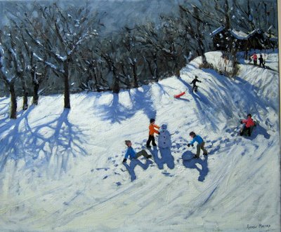 Der Schneemann, Morzine von Andrew Macara